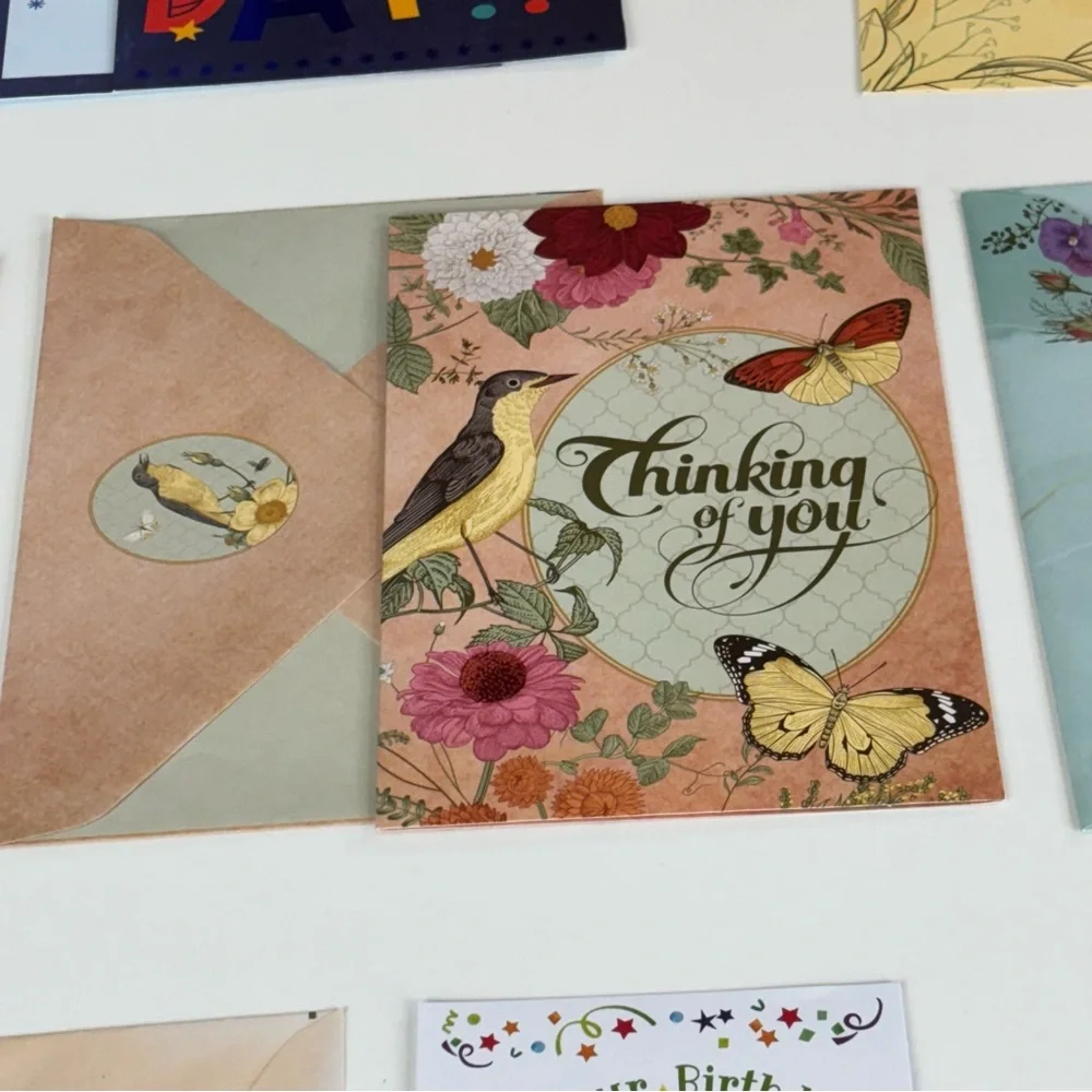 VTG Assortment of birthday Floral Greeting Card Set of 11